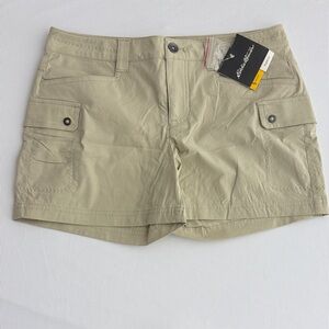 Eddie Bauer Horizon Cargo Shorts Women's Size 4 Oyster Khaki 4" Inseam